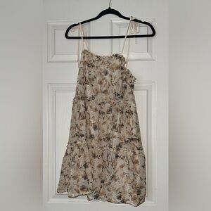 Floral Ruffle Dress with Spaghetti Straps